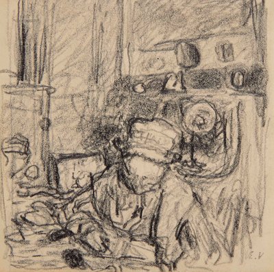 Madame Vuillard, Rue de Calais by Edouard Vuillard